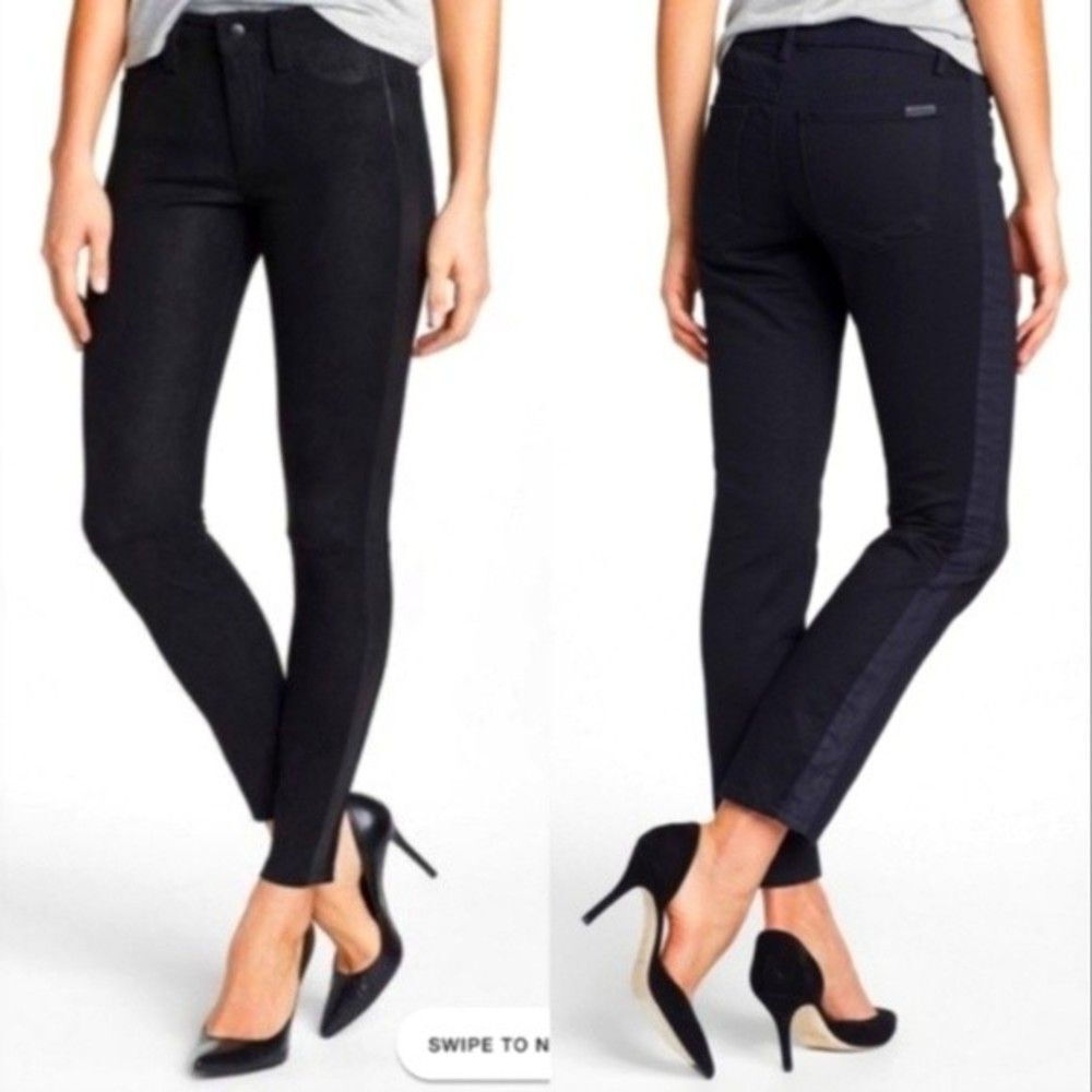 Joe's Skinny Blue Black Ankle Tux Style Jeans Women's Size 27 Grunge Whimsigoth